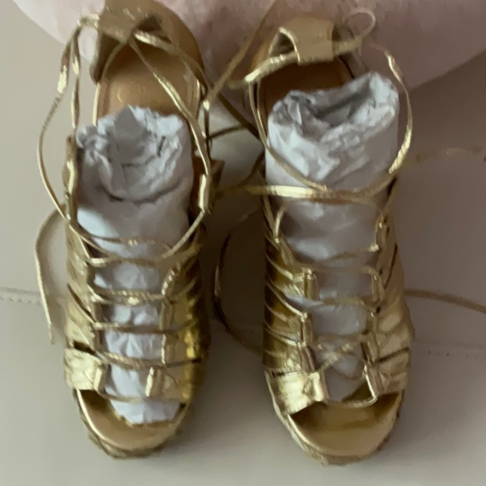 Gold MATALIC WEDGE SZ 6